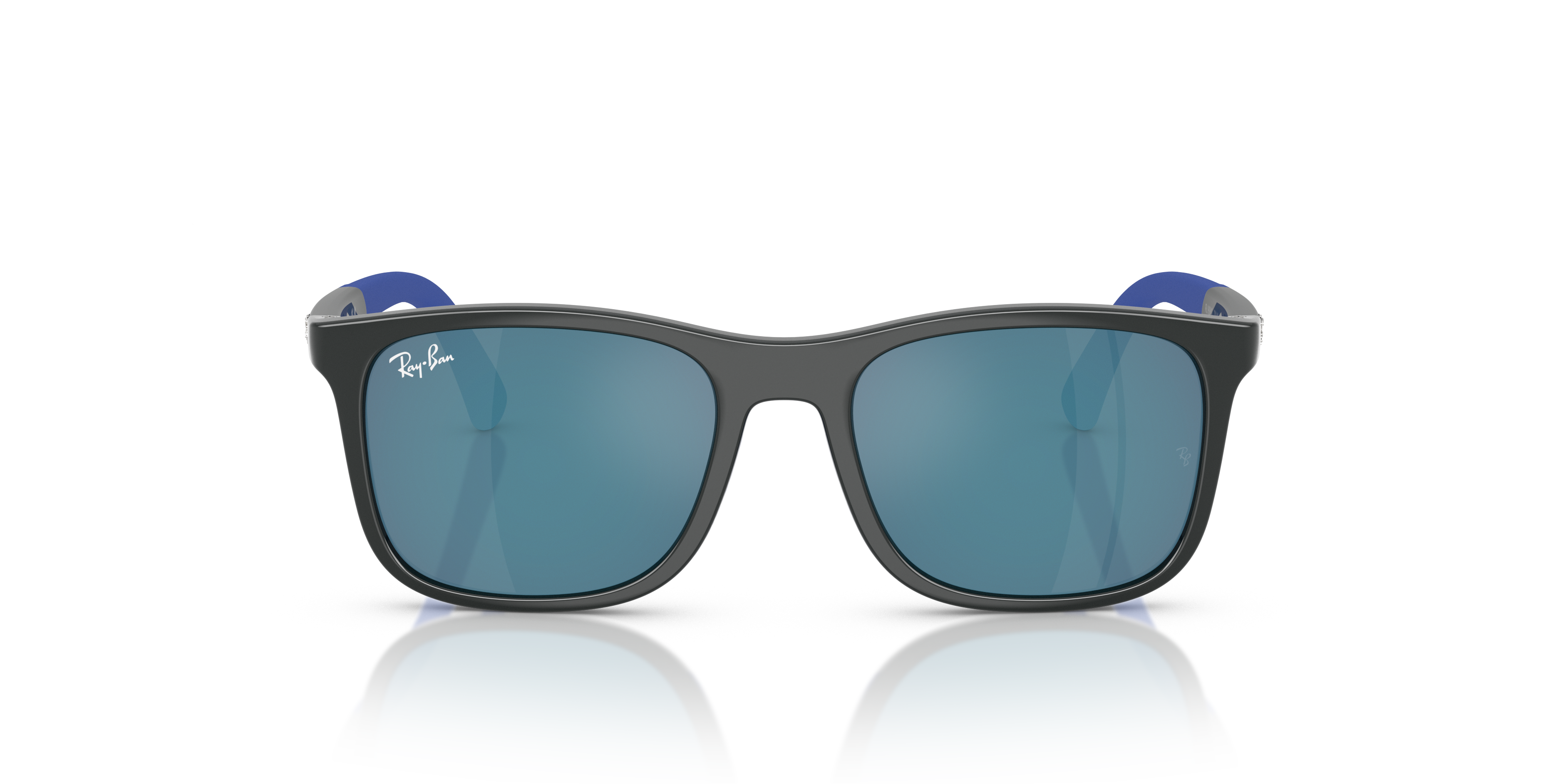 Ray-Ban Junior RJ9084S Grey On Rubber Blue (715155) - Dark Blue Mirror Blue 8056262418369