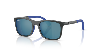 Ray-Ban Junior RJ9084S Grey On Rubber Blue (715155) - Dark Blue Mirror Blue 8056262418369