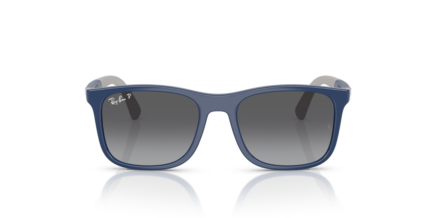 Ray-Ban Junior RJ9084S Blue On Rubber Grey (7187T3) - Light Brown Polarized 8056262418376