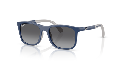 Ray-Ban Junior RJ9084S Blue On Rubber Grey (7187T3) - Light Brown Polarized 8056262418376