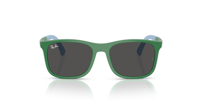Ray-Ban Junior RJ9084S Green On Rubber Light Blue (718887) - Dark Grey 8056262418383