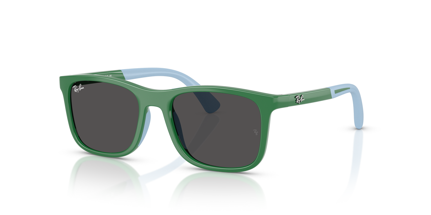 Ray-Ban Junior RJ9084S Green On Rubber Light Blue (718887) - Dark Grey 8056262418383