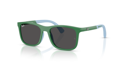 Ray-Ban Junior RJ9084S Green On Rubber Light Blue (718887) - Dark Grey 8056262418383
