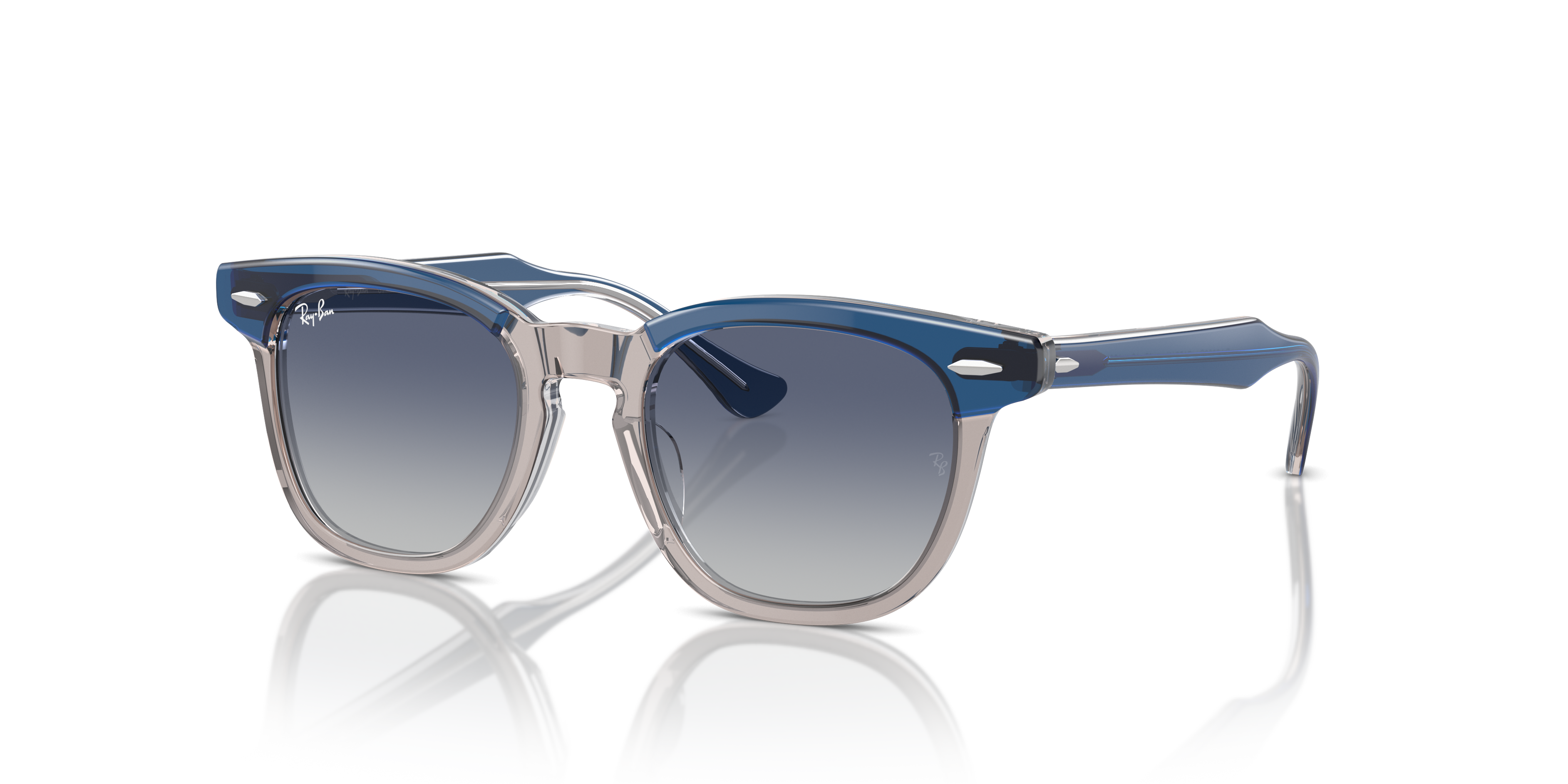 Ray-Ban Junior RJ9098S Top Dark Blue & Brown & Light Grey (71554L) - Grey/Blue 8056262047149