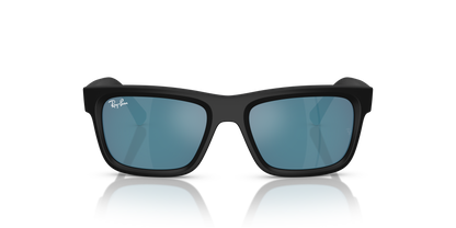 Ray-Ban Junior RJ9196S Matte Black (100S55) - Dark Blue Mirror Blue 8056262418307