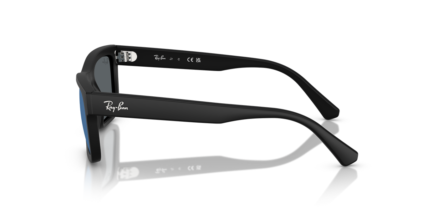Ray-Ban Junior RJ9196S Matte Black (100S55) - Dark Blue Mirror Blue 8056262418307