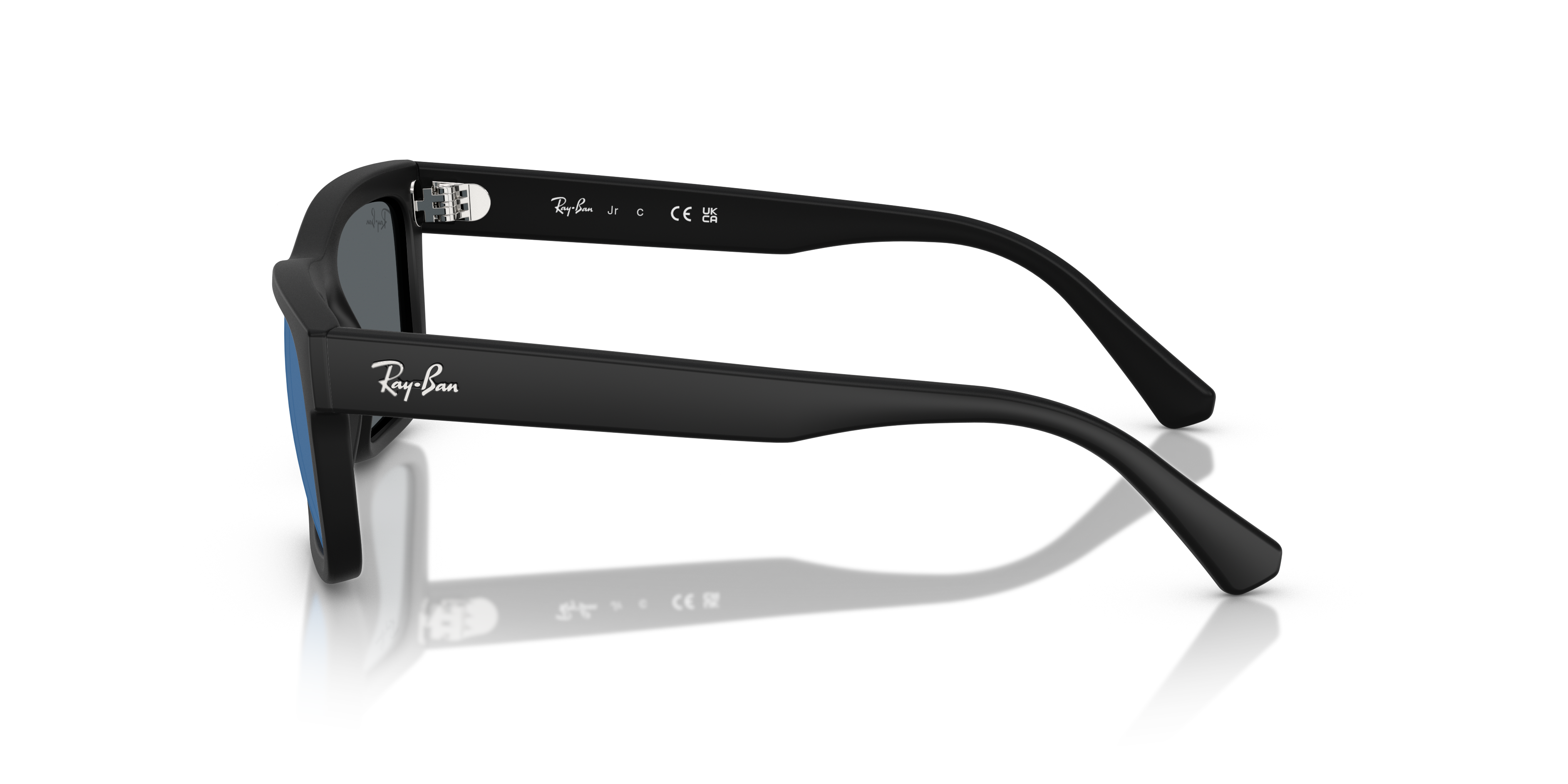 Ray-Ban Junior RJ9196S Matte Black (100S55) - Dark Blue Mirror Blue 8056262418307