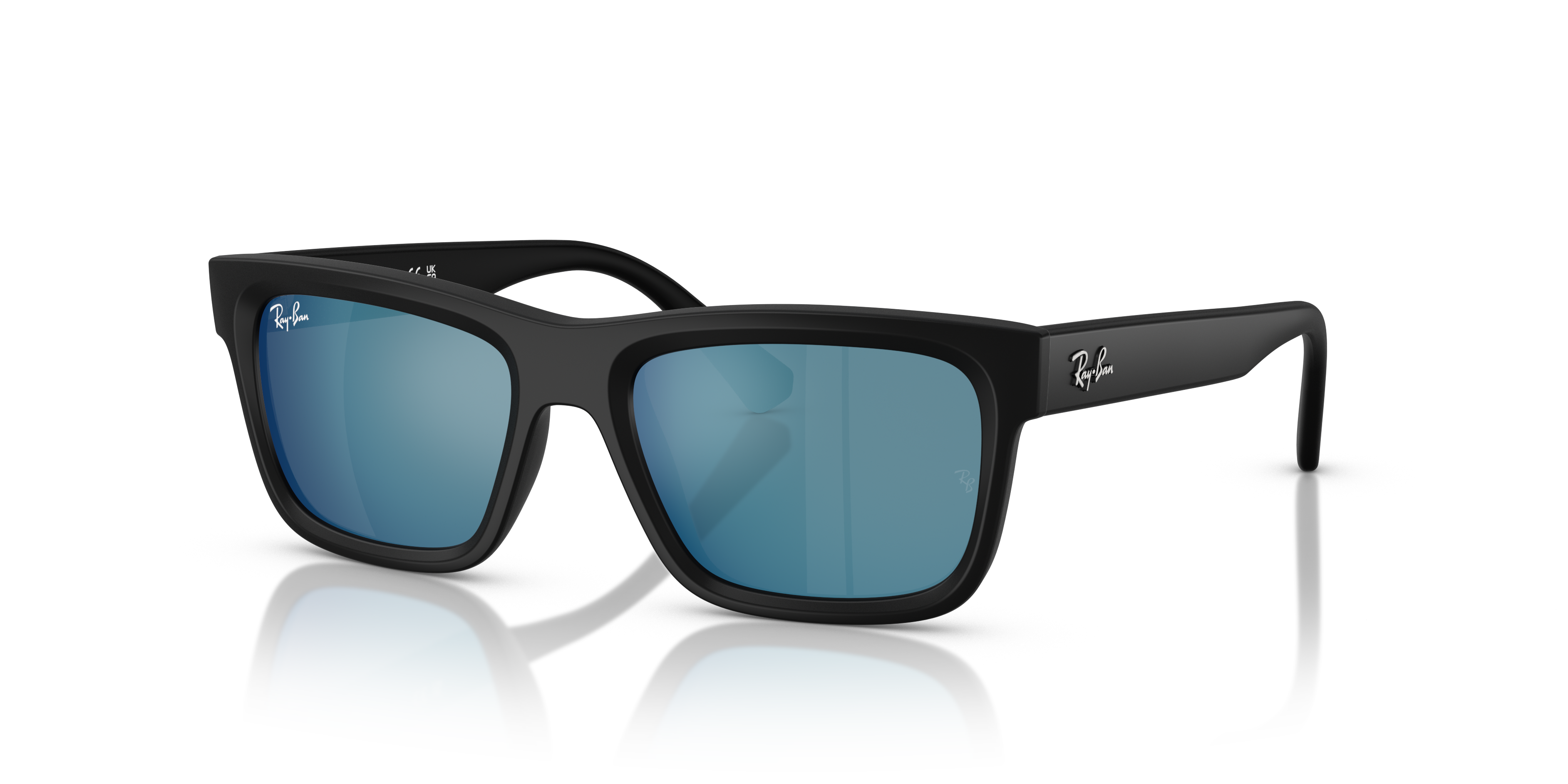 Ray-Ban Junior RJ9196S Matte Black (100S55) - Dark Blue Mirror Blue 8056262418307