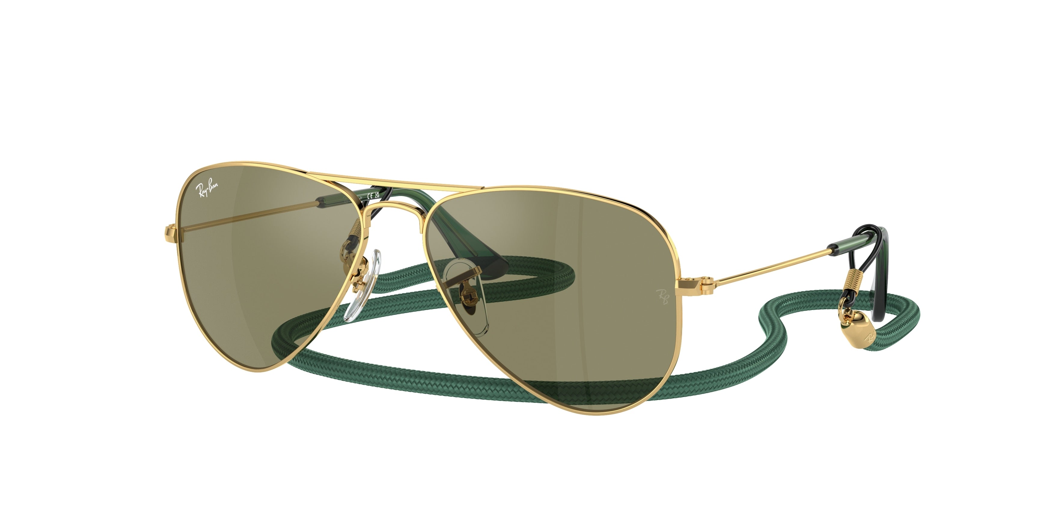 0RJ9506S - Ray - Ban Junior - (Arista Gold) Green Mirror - 52 - 14 - 125 MM - Ardor Eyewear 8056262143292