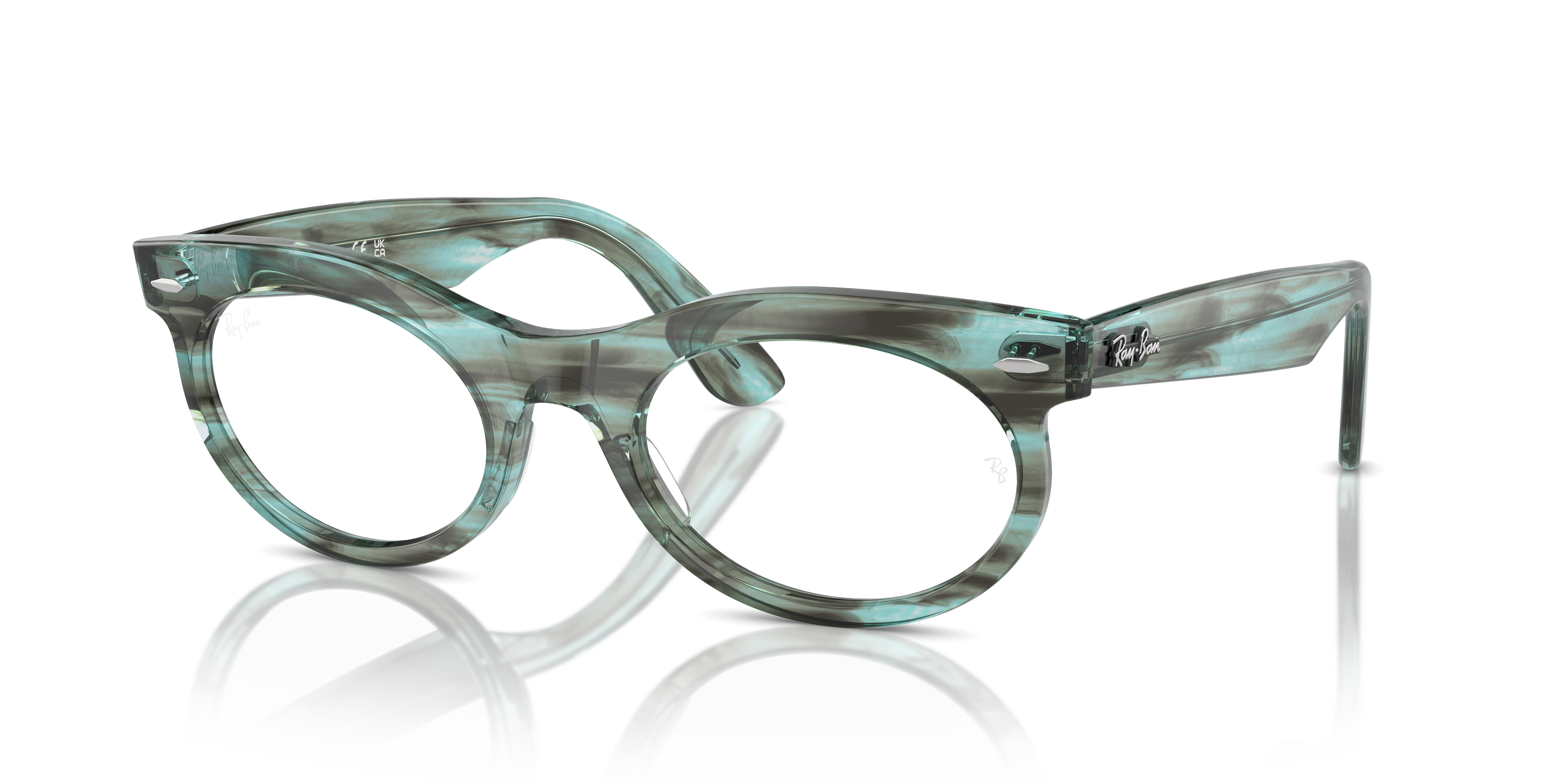 Ray-Ban Vista RX2242V Striped Transparent Green 8056262037782