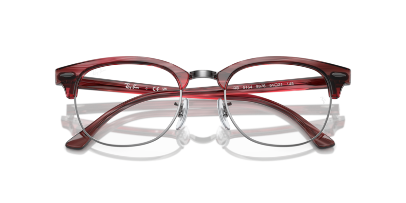 0RX5154 - Ray - Ban Vista - Red - (Striped Red 8376) - 51 - 21 - 145 MM - Ardor Eyewear 7895653291348