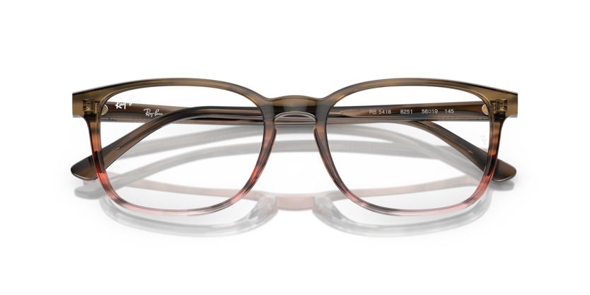 0RX5418 - Ray - Ban Vista - Brown - (Striped Brown & Red 8251) - 54 - 19 - 145 MM - Ardor Eyewear 8056597827072