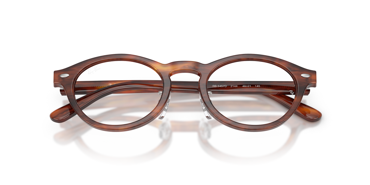 0RX5457D Striped Havana close front view image 6 barcode 8056266001192