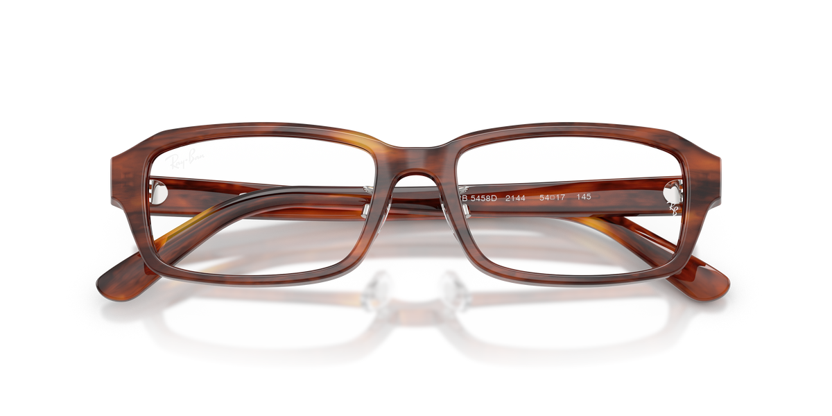 0RX5458D Striped Havana close front view image 6 barcode 8056266001246