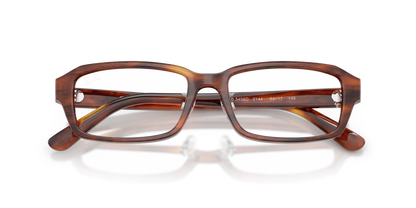 0RX5458D Striped Havana close front view image 6 barcode 8056266001246