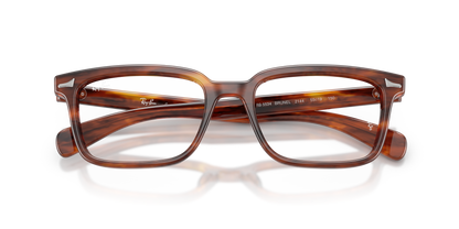0RX5534 Striped Havana close front view image 6 barcode 8056262968253