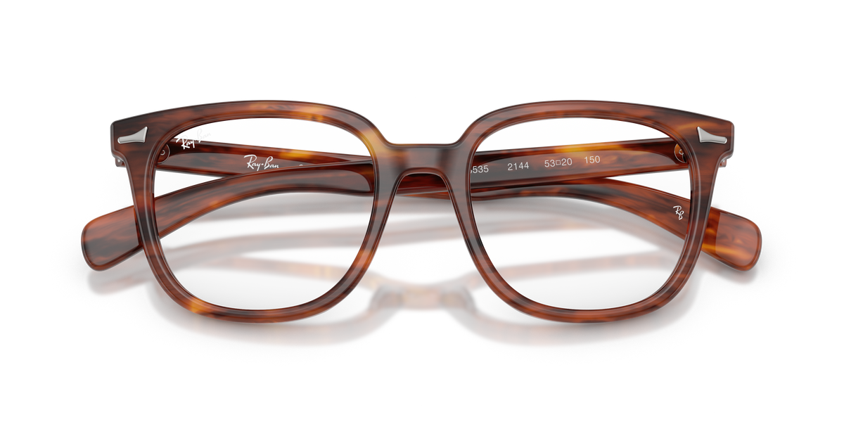 0RX5535 Striped Havana close front view image 6 barcode 8056262970317