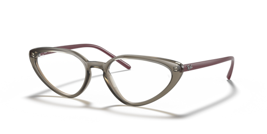 Transparent Grey - 0RX7188 8056597360166 Ray-Ban Vista Eyeglasses Woman Cat Eye