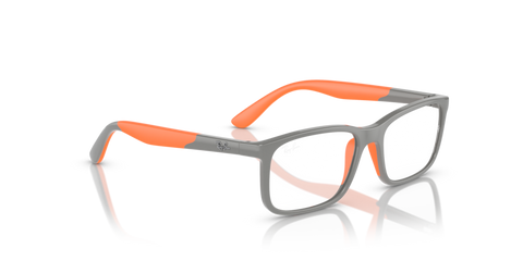 Grey On Orange - 0RY1621 8056597843201 Ray-Ban Junior Vista Eyeglasses Kids Unisex Rectangle