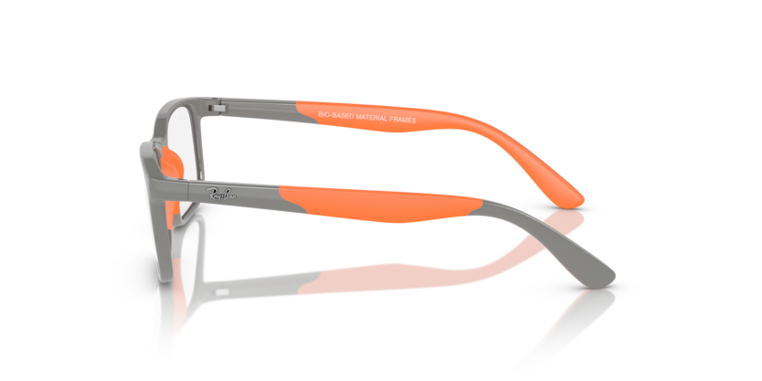 Grey On Orange - 0RY1621 8056597843201 Ray-Ban Junior Vista Eyeglasses Kids Unisex Rectangle