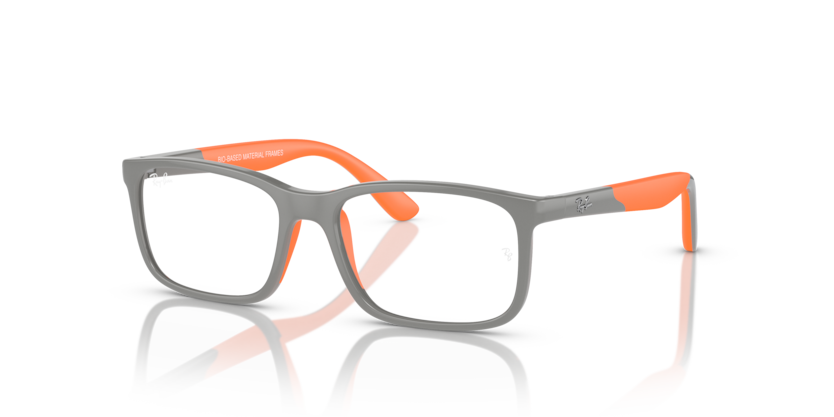 Grey On Orange - 0RY1621 8056597843201 Ray-Ban Junior Vista Eyeglasses Kids Unisex Rectangle