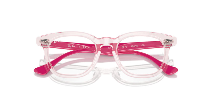 0RY9098V - Ray - Ban Junior Vista - Pink - (Transparent Pink 3975) - 43 - 18 - 130 MM - Ardor Eyewear 8056262132739