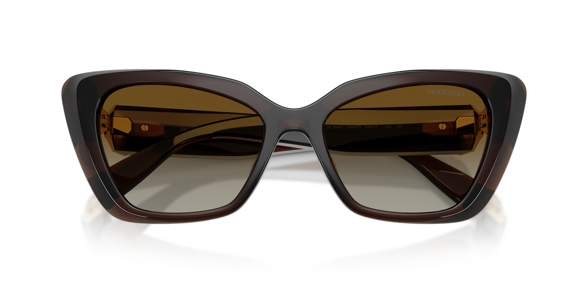 0SK6047 Transparent Brown / Polarized Brown Gradient (1084T5) close front view image 5 barcode 8056262584439