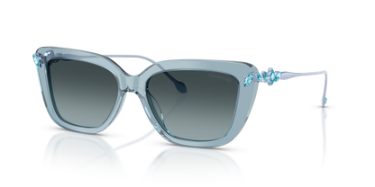 0SK6065U Transparent Light Blue three quarter view image 1 barcode 8056262942956