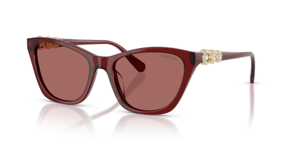 0SK6068U Transparent Burgundy three quarter view image 1 barcode 8056262938867