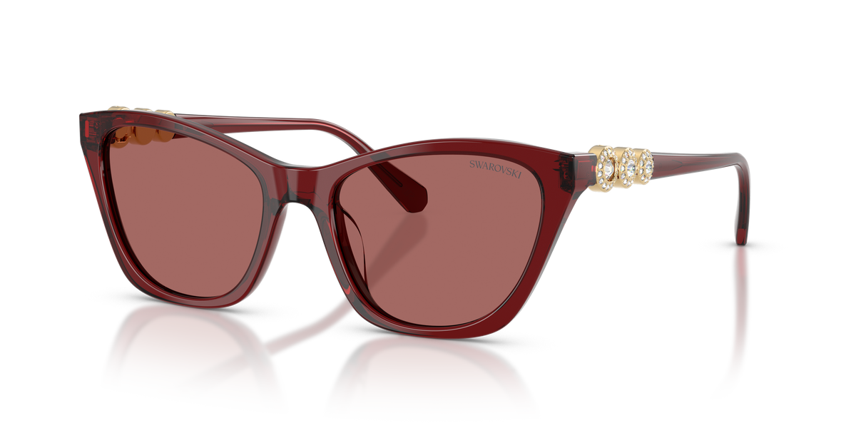 0SK6068U Transparent Burgundy three quarter view image 1 barcode 8056262938867