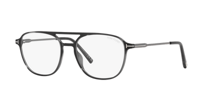 Tom Ford FT5874-B Grey Striped / Shiny Dark Ruthenium 889214415738