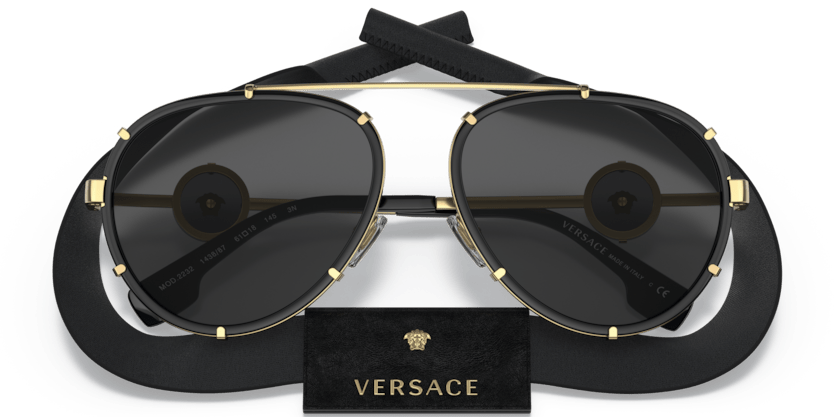 0VE2232 - Versace - (Black) Dark Grey - 61 - 18 - 145 MM - Ardor Eyewear 8056597460941