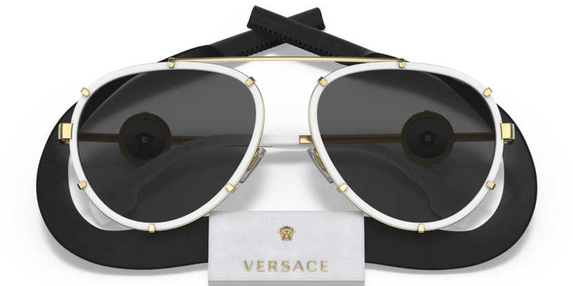 0VE2232 - Versace - (White) Dark Grey - 61 - 18 - 145 MM - Ardor Eyewear 8056597460965