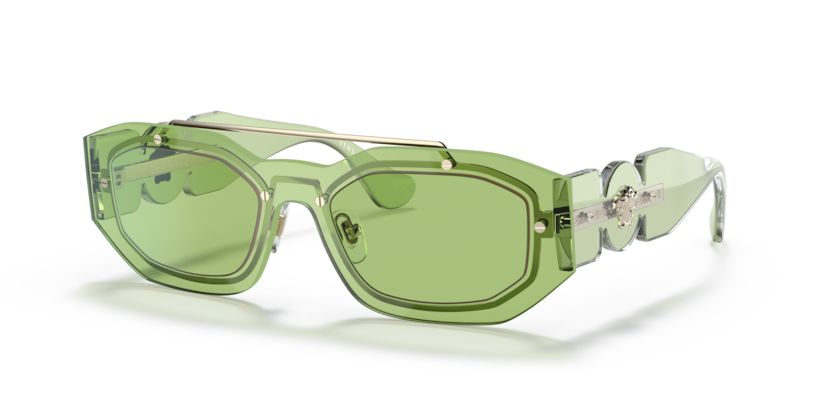 Transparent Light Green - 0VE2235 8056597540759 Versace Sunglasses Man Irregular