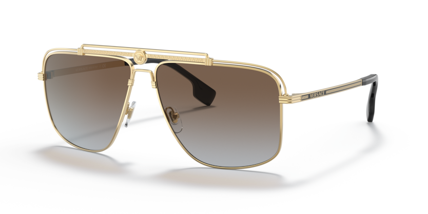 Gold - 0VE2242 8056597640442 Versace Sunglasses Man Rectangle