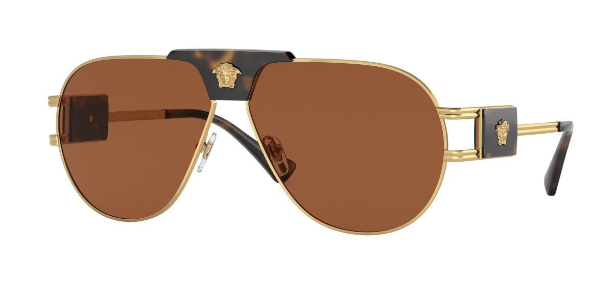 0VE2252 - Versace - (Gold) Dark Brown - 63 - 12 - 145 MM - Ardor Eyewear 8056597729987