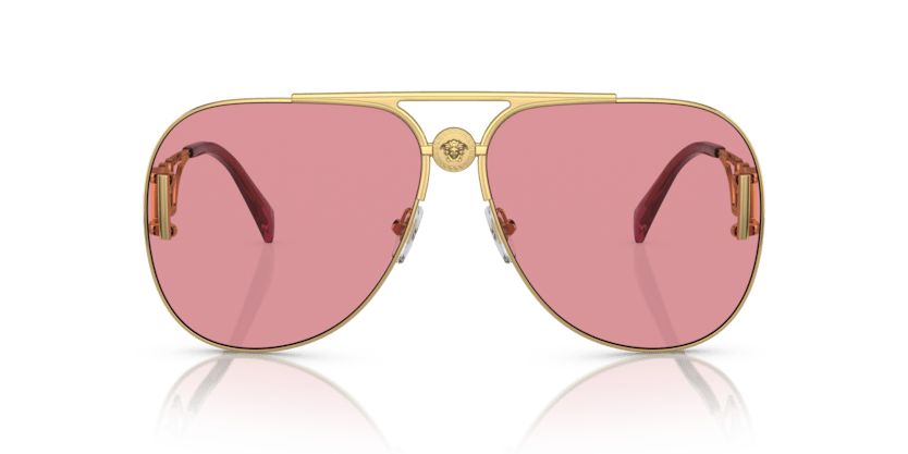 0VE2255 - Versace - (Gold) Pink Mirror Internal Silver - 63 - 13 - 145 MM - Ardor Eyewear 8056597861052