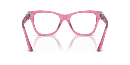 Transparent Pink - 0VE3341U 8056597892919 Versace Eyeglasses Woman Irregular