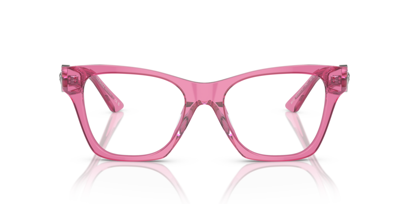 Transparent Pink - 0VE3341U 8056597892919 Versace Eyeglasses Woman Irregular