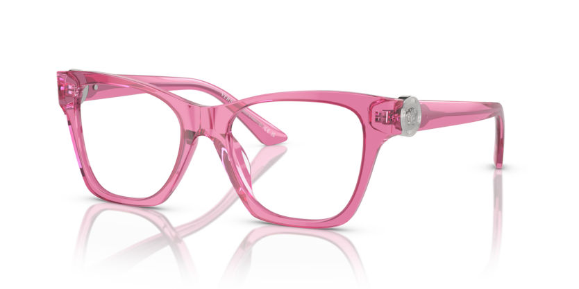 Transparent Pink - 0VE3341U 8056597892919 Versace Eyeglasses Woman Irregular