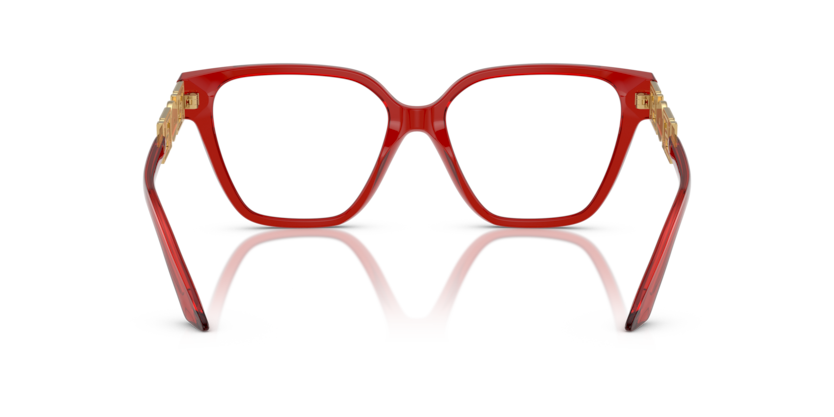 Transparent Red - 0VE3358B 8056262018880 Versace Eyeglasses Woman Irregular