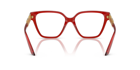 Transparent Red - 0VE3358B 8056262018880 Versace Eyeglasses Woman Irregular