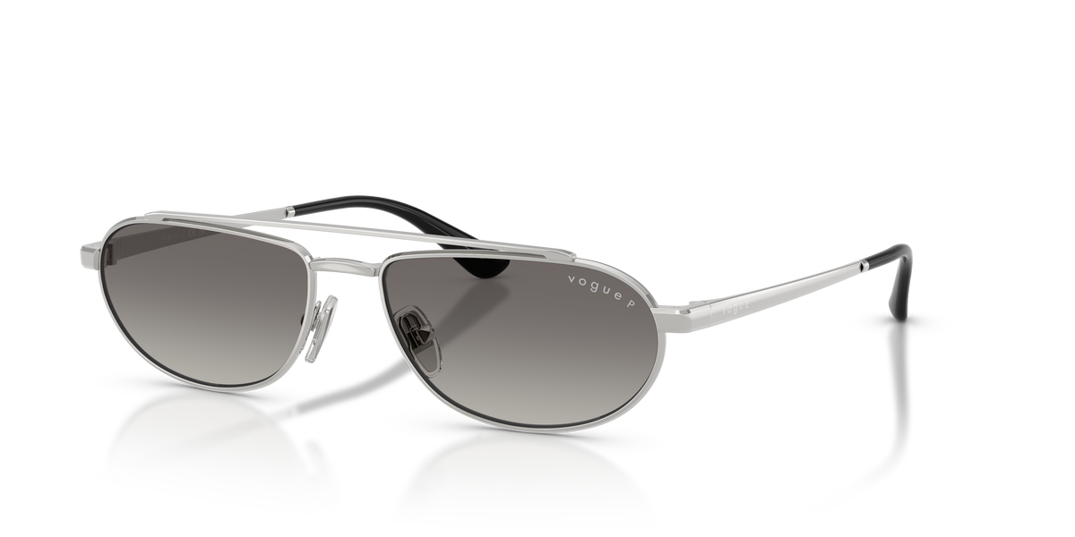 0VO4371S Silver / Gradient Grey Polarized (323/T3) three quarter view image 1 barcode 8056262925232