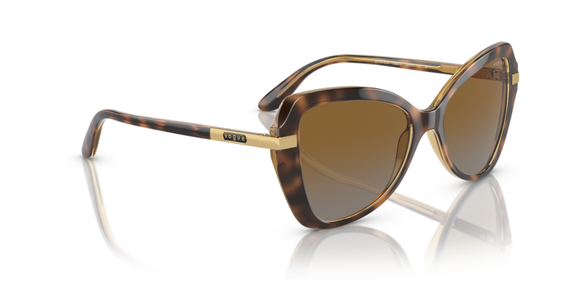 (Striped Dark Havana) Grey Gradient Brown Polarized -  8056597815093