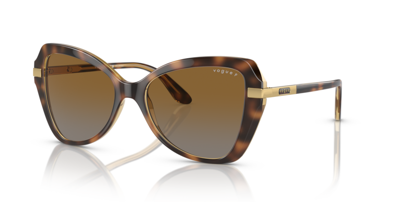 (Striped Dark Havana) Grey Gradient Brown Polarized -  8056597815093