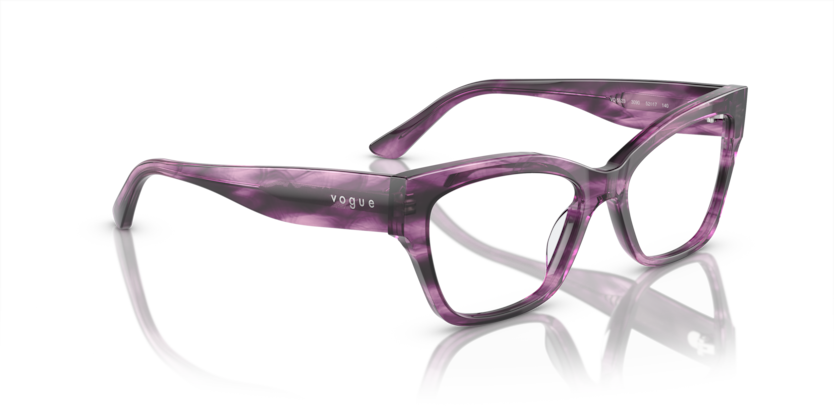 Purple Havana - 0VO5523 8056597927253 Vogue Eyeglasses Woman Cat Eye