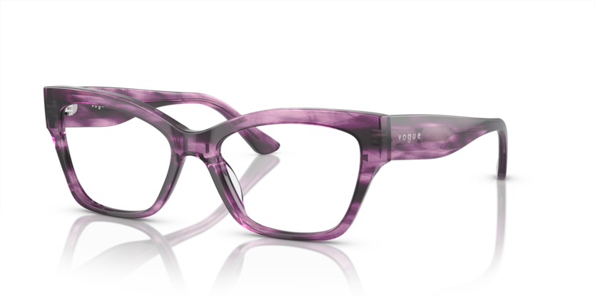 Purple Havana - 0VO5523 8056597927253 Vogue Eyeglasses Woman Cat Eye