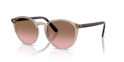 0VO5544SM Transparent Caramel three quarter view image 1 barcode 8056262885673