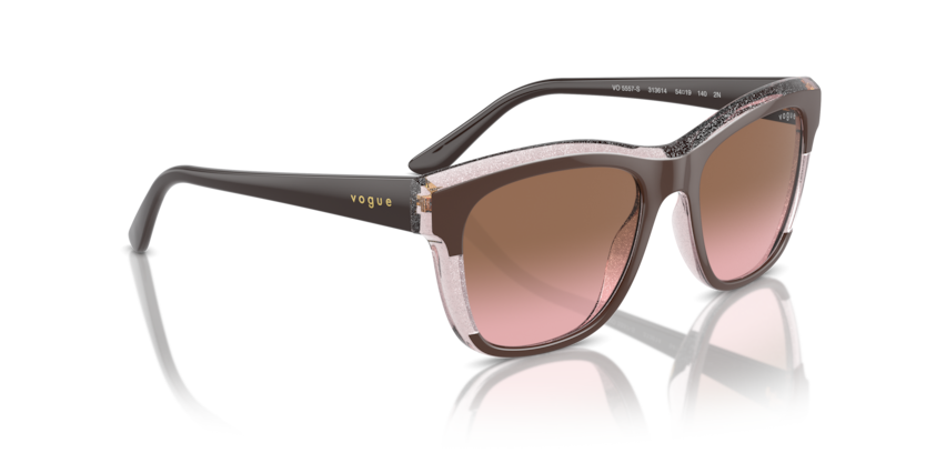 Brown/Transparent Rose Glitter - 0VO5557S 8056262012871