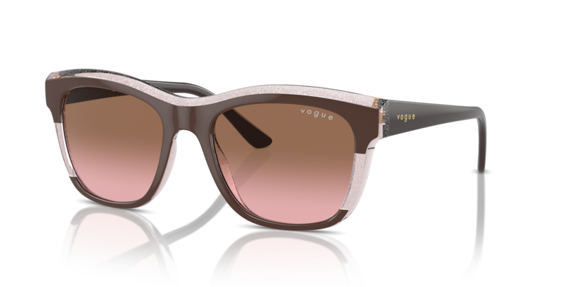 Brown/Transparent Rose Glitter - 0VO5557S 8056262012871